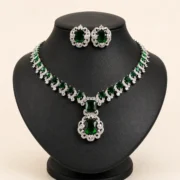 Bridal Champagne Gemstone Necklace Earring Set Formal Party Luxury Jewellery - Image 8