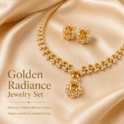 Luxury Vintage Cubic Zirconia Necklace Earrings Set 4 Colors Wedding Evening Jewelry - Image 2